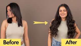 Longer Hair With Volume In Minutes| Human Hair Extensions For Short Hair| Gemeria Half Head Wig