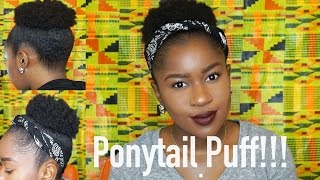 How To Do A Ponytail Puff On Short Type 4 Natural Hair!!!|Mona B.