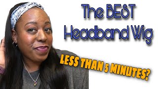 Best!! Quick Easy Straight Human Hair Headband Wig | Amazon Wig Review | Easy Beginner Friendly