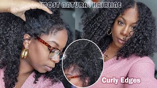 Curly Edges For The Win! Most Natural Hairline Fitted Glueless Hd Wig With Updo Style Ft.Omgherhair