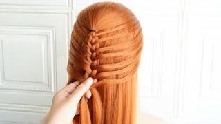 Very Easy Ponytail Hairstyle For Long Hair - Trendy Braid Hairstyle For Everyday