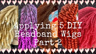 Headband Wig: Applying 5 Diy Headband Wigs Part 2 | Quick & Easy Styles | Missuniquebeautii