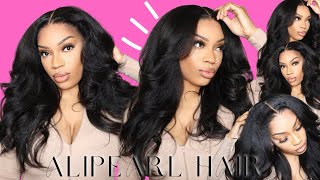 Natural Blowout Look At Home  Ditch The Salon | Alipearl 4C Edges Wig