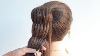 New Bubble Ponytail Hairstyle For Girls