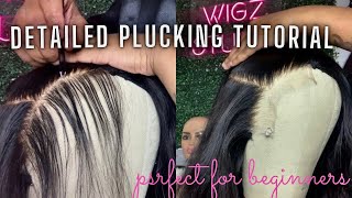 Beginners Plucking Tutorial Step By Step Detailed! | Plucking A 5X5 Closure | Natural Closure