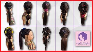 Top 9 New Ponytail Hairstyles In An Easy Way | Braided Ponytails | Modern Ponytails | Combs & Styles