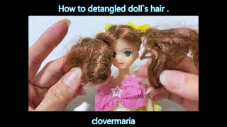 How To Detangled Doll'S Hair, Frizzy Hair  Licca Chan Japanese Doll