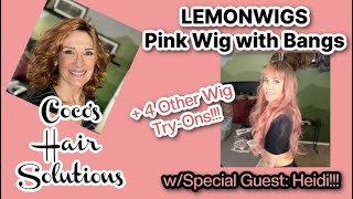 Long Pink Ombre Wig With Bangs By Lemonwigs!!! Plus 4 Other Wigs!!!