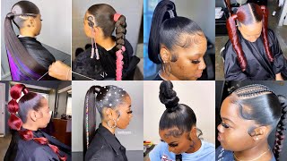 High Ponytail Hairstyles For Black Women | Quick Hairstyles For Black Women | Cute