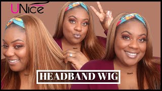 Yay Or Nay ? || Honey\Caramel Blonde Headband Wig Ft. Unice Hair || Ashley Clarke