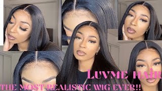 The Most Realistic 4C Kinky Straight Wig With Kinky Edges |   Ft Luvmehair | Assalaxx
