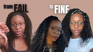 My First Headband Wig... | Luvme Hair Curly Headband Wig Review And Try On