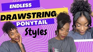 How To: Add Volume To Your Ponytail| Drawstring Tutorial| Short Natural Hair Ft Betterlength