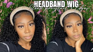 Curly Headband Wig Tutorial| Unice Hair Amazon| Type 4 Hair