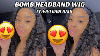 24 Inch Deep Curly Headband Wig  Ft Vivi Babi Hair | Yanna Simone