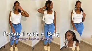 Ponytail With Side Bang /90S Inspired Baddie Transformation!!!
