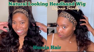 Very Simple And Natural Looking Headband Wig. Beginner Friendly Ft. Hurela Hair