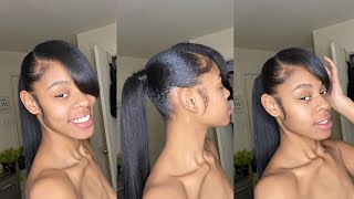 How To Do A Ponytail With Swoop Bang