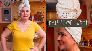 Make A Hair Towel Wrap - Head Wrap Diy | Sew With Luzkita