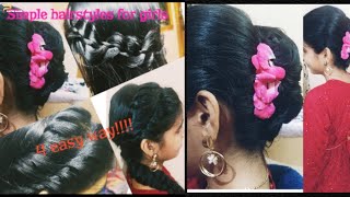 4 Easy Hairstyles For Long And Thin Hair In Tamil ||Quick Easy Hairstyles For Long Thin Hair !!