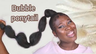 Bubble Ponytail Hairstyle For Black Women |5 Mins Hairstyle |Mayglow