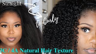  Wow From Curly To Straight 3C/4A Natural Texture Headband Wig | Asteria Hair