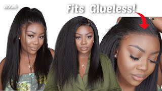  Natural Hair Silk Press  Ditch The Salon | No Baby Hair Kinky Straight Wig Install | Myfirstwig
