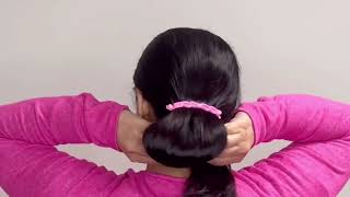 Use Banana Pin Different Way For Low Bun Hairstyle | Low Bun Hairstyle #Hair #Hairstyle #Hairstyles