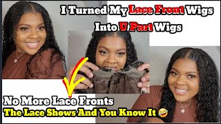 I Turned My Lace Front Wigs Into U Part Wigs | V Part Wigs | Natural Parting | No Lace Showing #2023