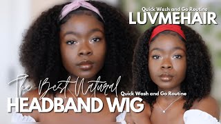 Quick Wash And Go Routine + The Best Natural Headband Wig (Jerry Curl) Ft. Luvmehair | Kyla Jade