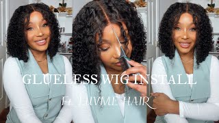 Glueless! Hd Closure Curly Wig Install| No Baby Hairs Needed Ft. Luvme Hair