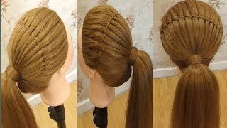 Wedding Hairstyles For Women | Waterfall Braided Ponytail Hairstyles || New Opne Hairstyle
