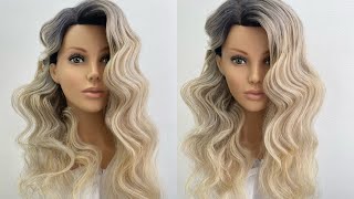 Hollywood Waves Using Flat Iron Only! Hairstyle Tutorial