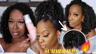  No More Lace!  Curly Wig Of Summer  Define Curls Easiest Headband Wig For Beginner Asteria Hair