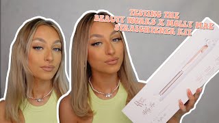 Trying The Beauty Works X Molly Mae Hair Straightener | Grwm