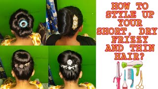 Easy Hairstyles For Short And Thin Hair | Without Hair Setting Spray |