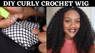 Diy Curly Crochet Headband Wig || Under $40!!!