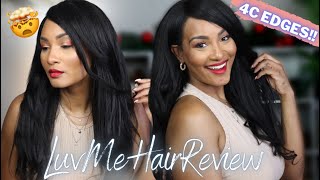 !!This Is My Hair, I'M Convinced!  4C Edges Luvme Hair Kinky Straight 5X5 Lace Wig Review