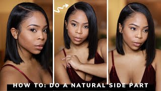 How To Achieve A Perfect Natural Side Part |  Easy To Wear, Bleached Knots,  A Pre-Plucked  Evawigs
