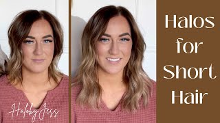 Two Halo Extensions For Short Hair | Halobyjess | Layered 14" Vs Original 12"