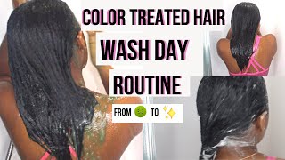 Colour Treated Wash Day Routine On Relaxed Hair