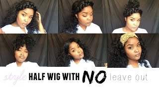10 Ways To Style A Half Wig With No Leave Out Ft. Outre Quick Weave Amber!