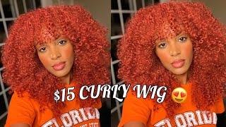 Must Have $15 Copper Curly Wig | Motown Tress Headband Wig
