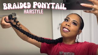Slick Back Braided Ponytail| Ft. Outre Xpression Hair