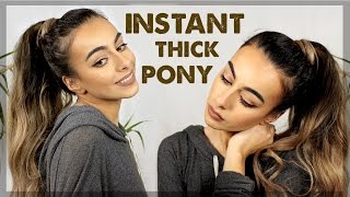 Quick & Thick Voluminous Ponytail With Extensions | Hair Tutorial