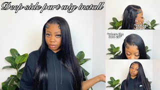 *Easy & Very Detailed* How To Install A Hd Lace Frontal Deep Side Part For Beginners | Westkiss Hair