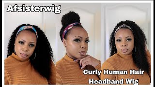 Pt. 1| Curly Virgin Human Hair Headband Wig Ft. @Afsisterwig | Allthings Nikkinicole