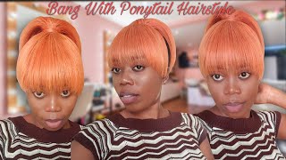 High Ponytail With Bang Tutorial | Super Easy
