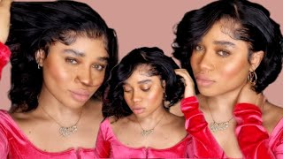 Luvme Hair Bombshell Body Wave Short Lace Frontal Wig Install | Vnveronica