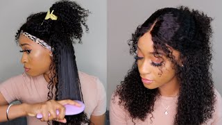 The Best Protective Style For Winter! Throw On N Go Kinky Curly Wig W/ Bangs | Gorgius Wigs
